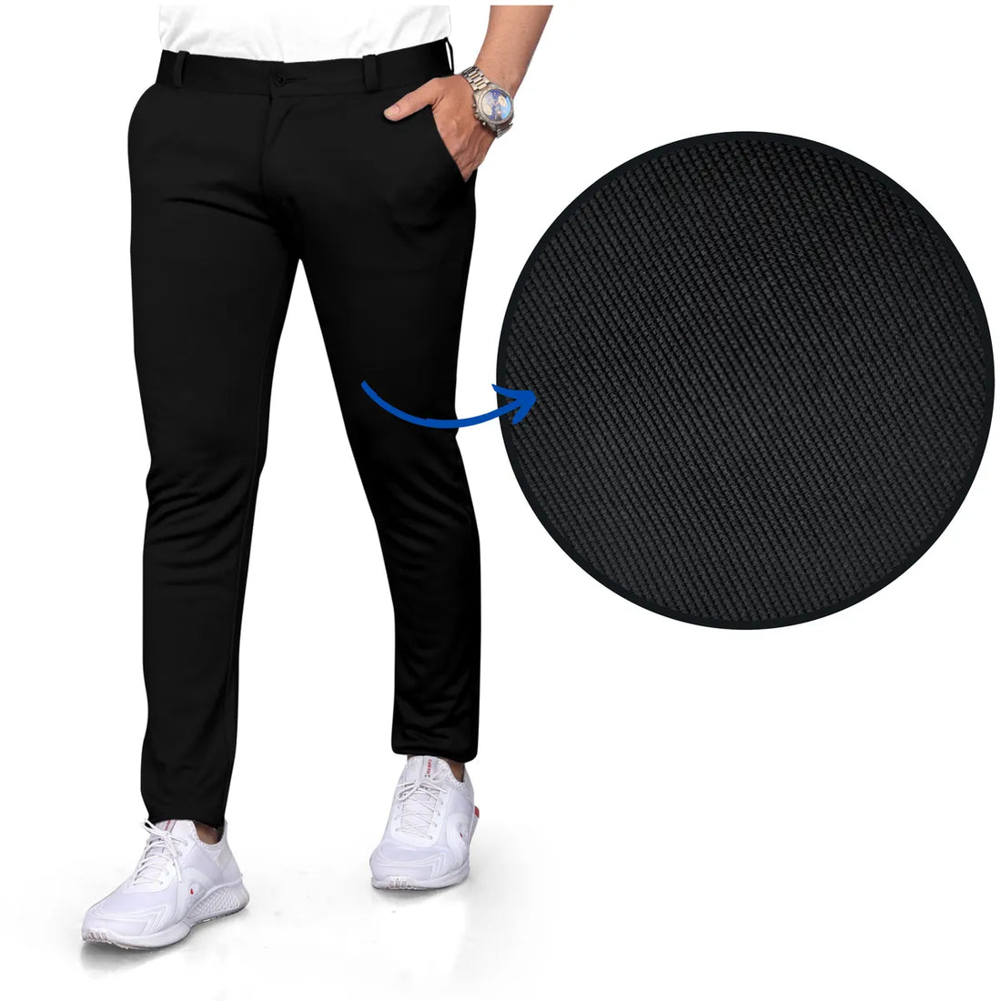 Premium Waist Adjustable Cotton Men's Trouser (Pack of 2)