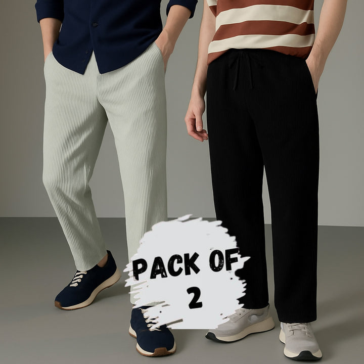 Stylord Caudray Cotton Pants Combo ( Pack Of 2 )