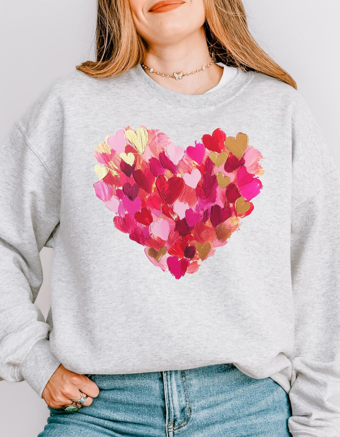 Blushing Hearts Cozy Sweatshirt
