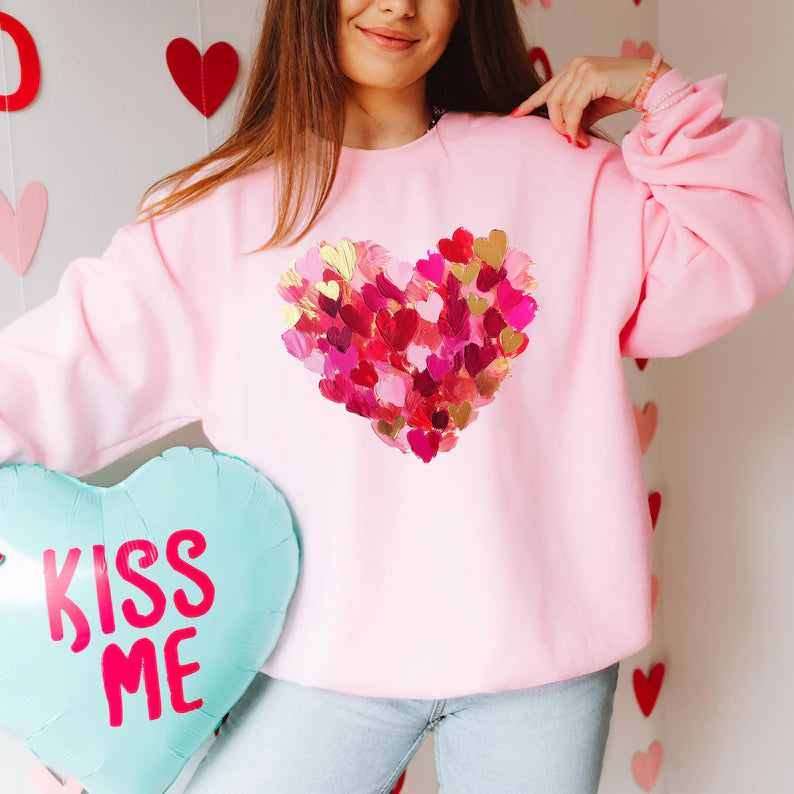 Blushing Hearts Cozy Sweatshirt