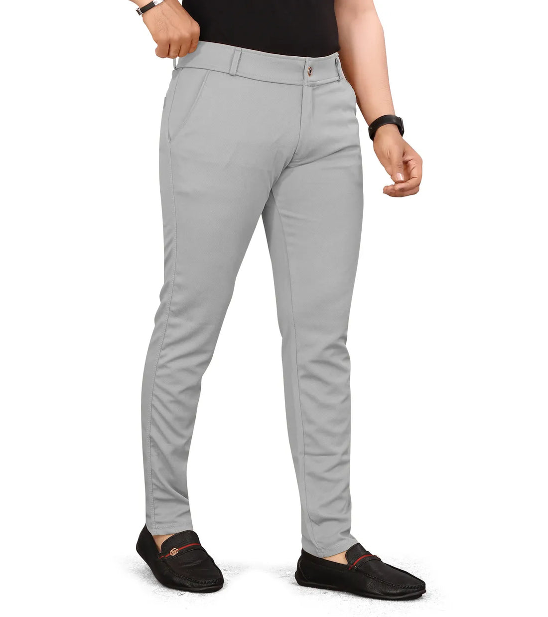 Premium Waist Adjustable Cotton Men's Trouser (Pack of 2)