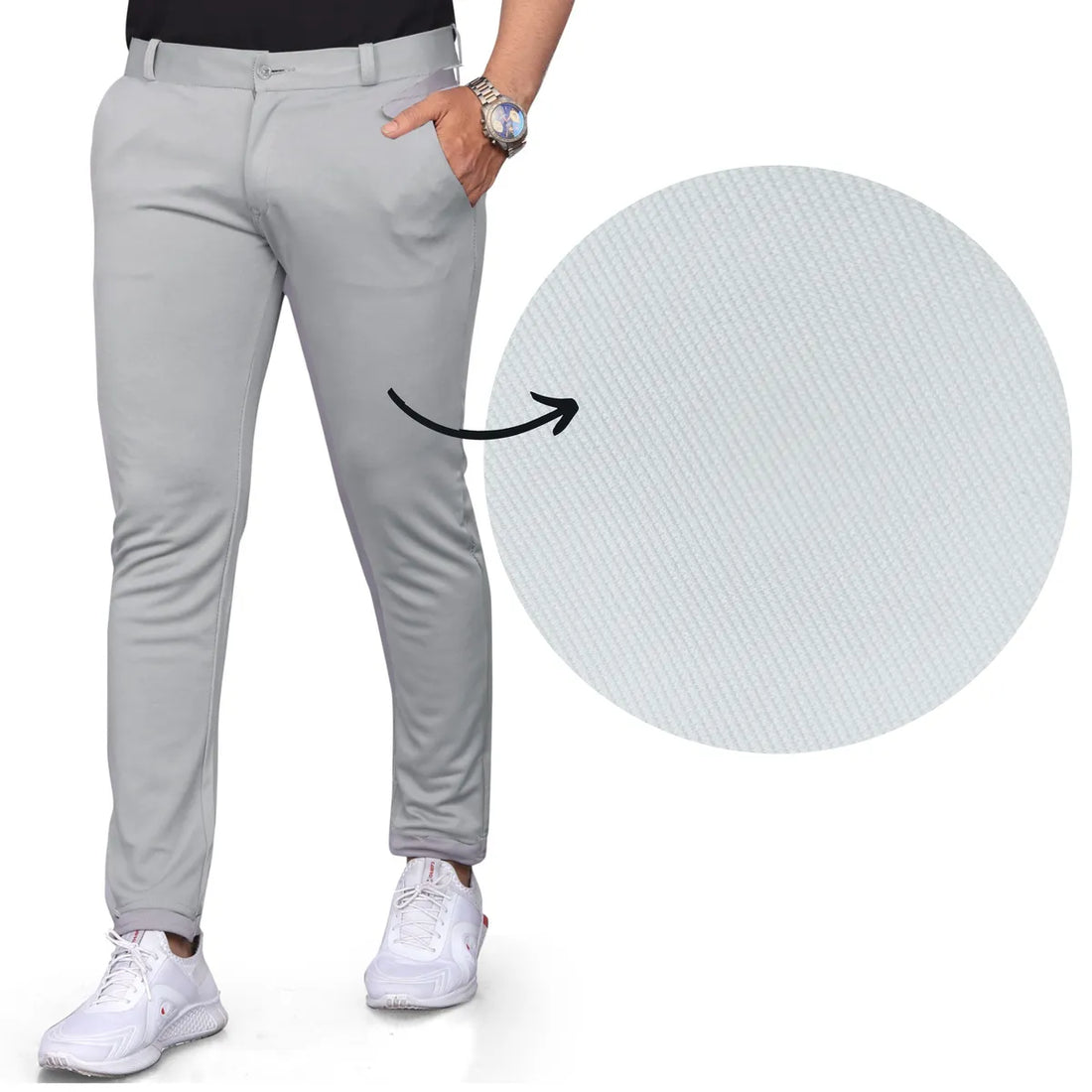 Premium Waist Adjustable Cotton Men's Trouser (Pack of 2)